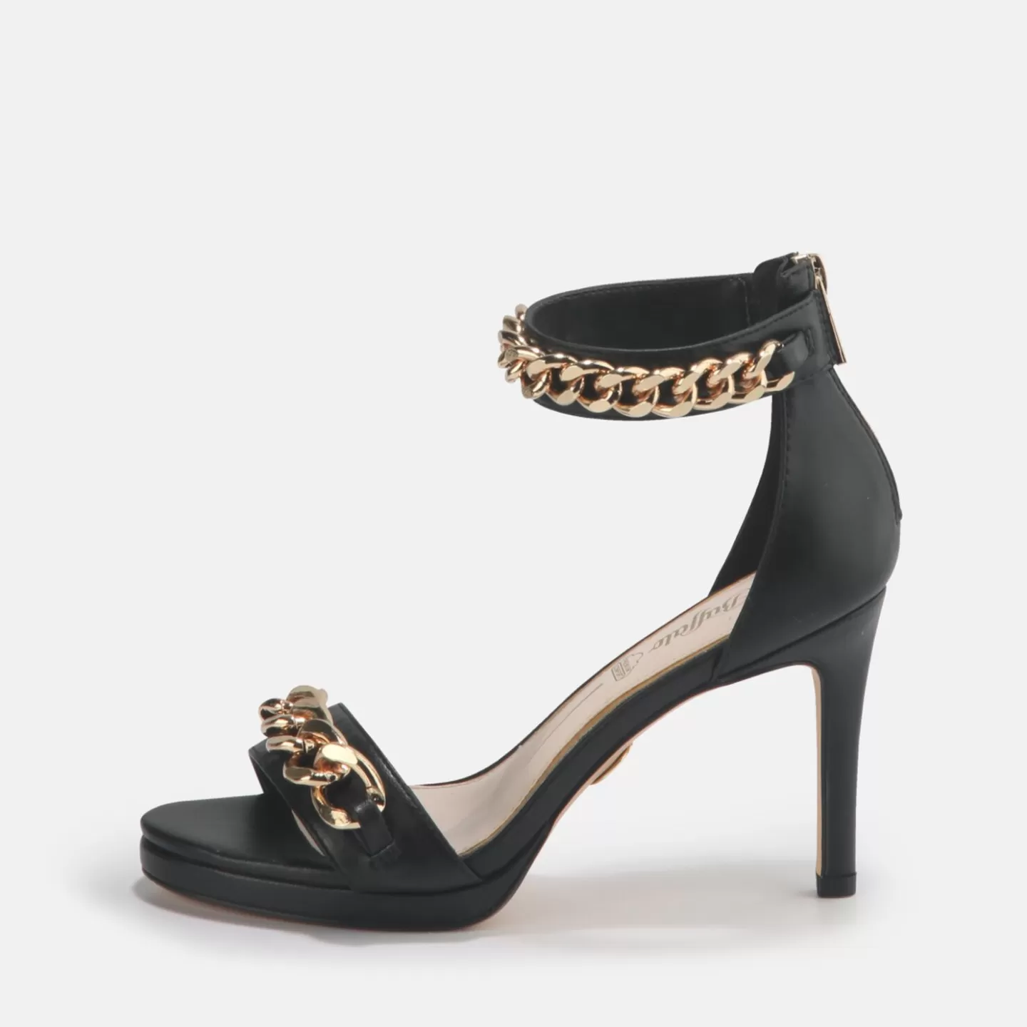 BUFFALO Serena Chain High-Heel Sandal Vegan Black Cheap