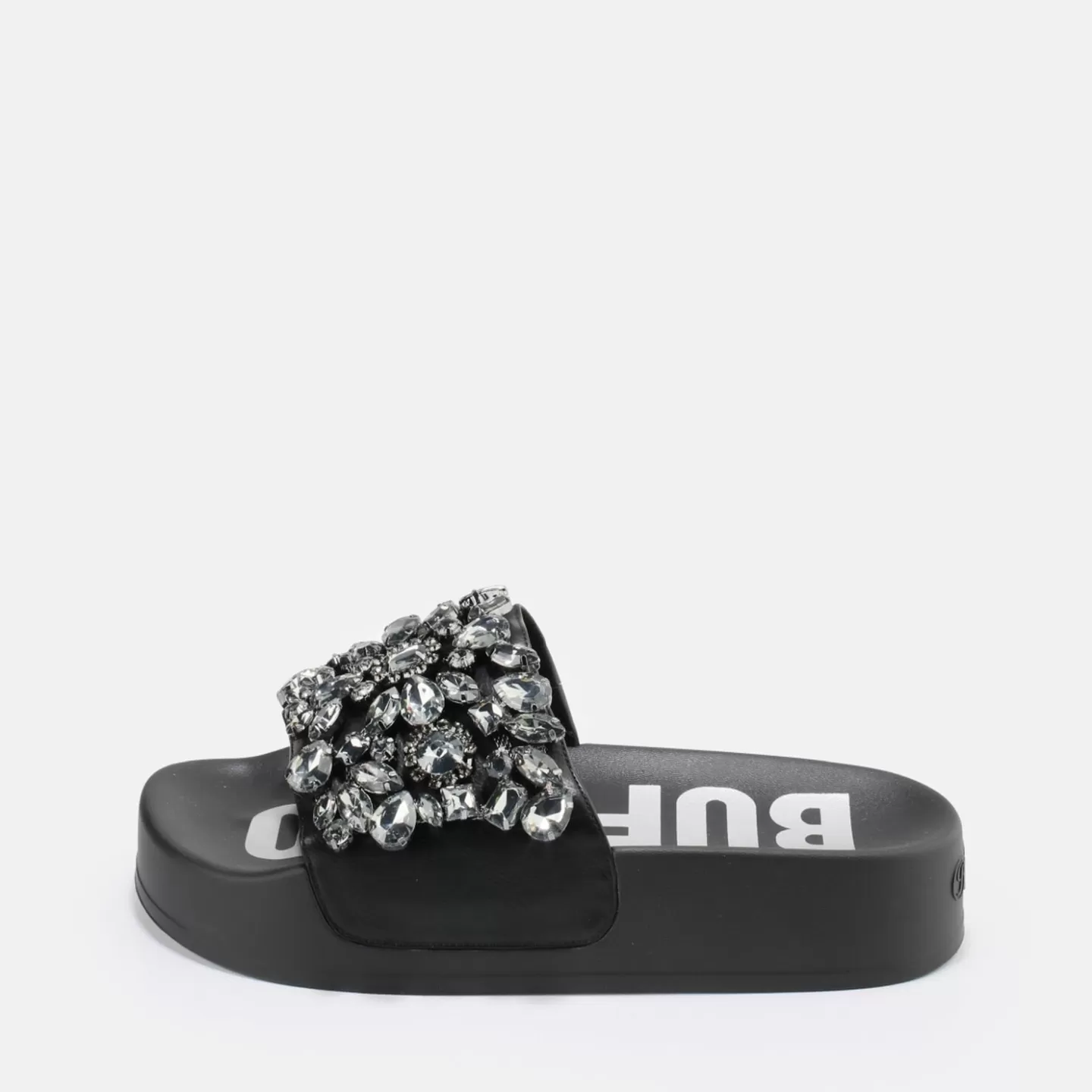 BUFFALO Sky Diamond Platform Slide Vegan Black Cheap