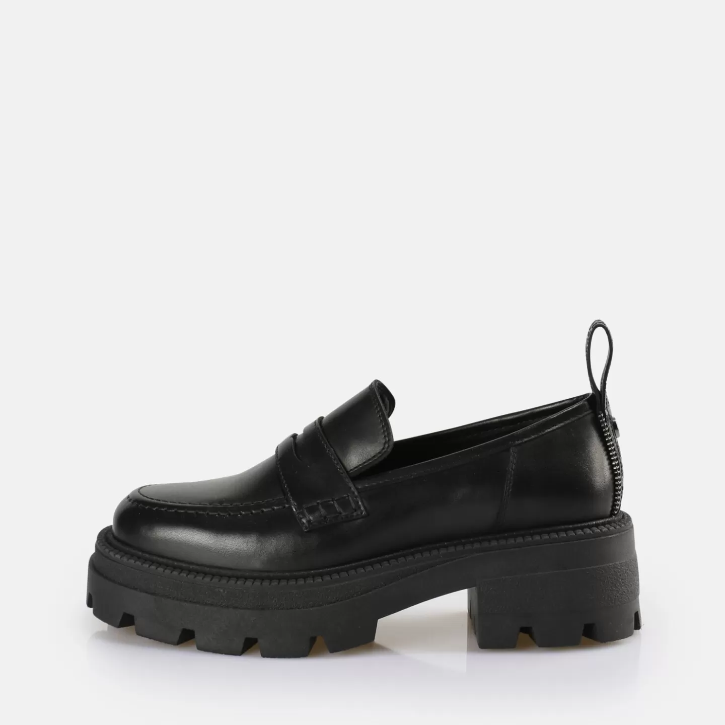 BUFFALO Square Loafer Shoe Black Best Sale