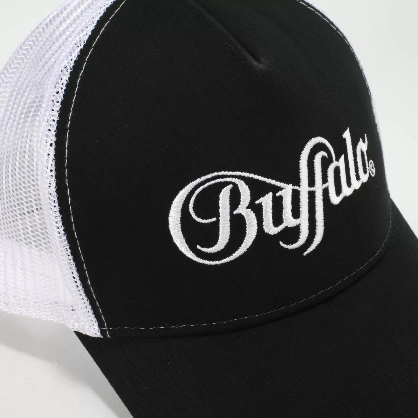 BUFFALO Trucker Cap Black-White Cheap