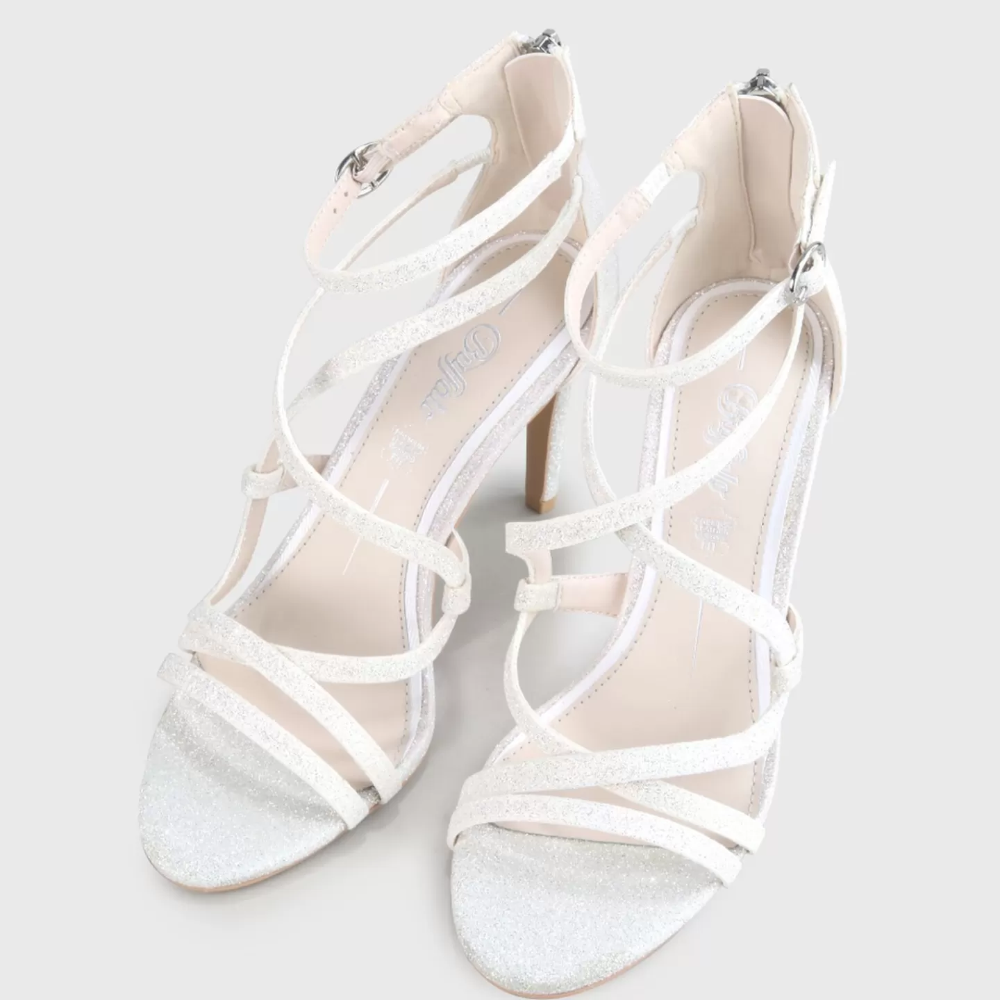 BUFFALO Yvonne Ankle-Strap Sandal White Flash Sale